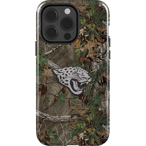 NFL Jacksonville Jaguars Realtree Xtra Green Camo iPhone 15 Pro Impact Case
